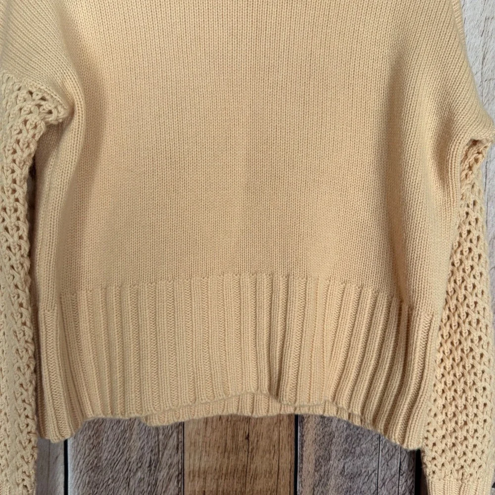 Athleta X Derek Lam Wool Cashmere Turtleneck Sweater Light Pink Cozy Winter Med‎